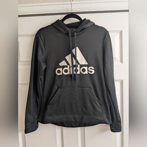 Adidas Charcoal and White Hoodie